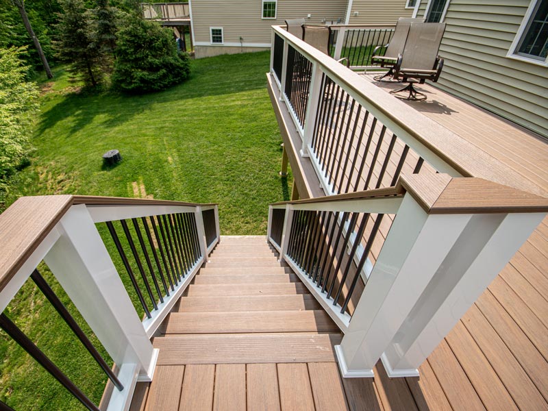 This is an image of deck installed on a site in Southern NH.