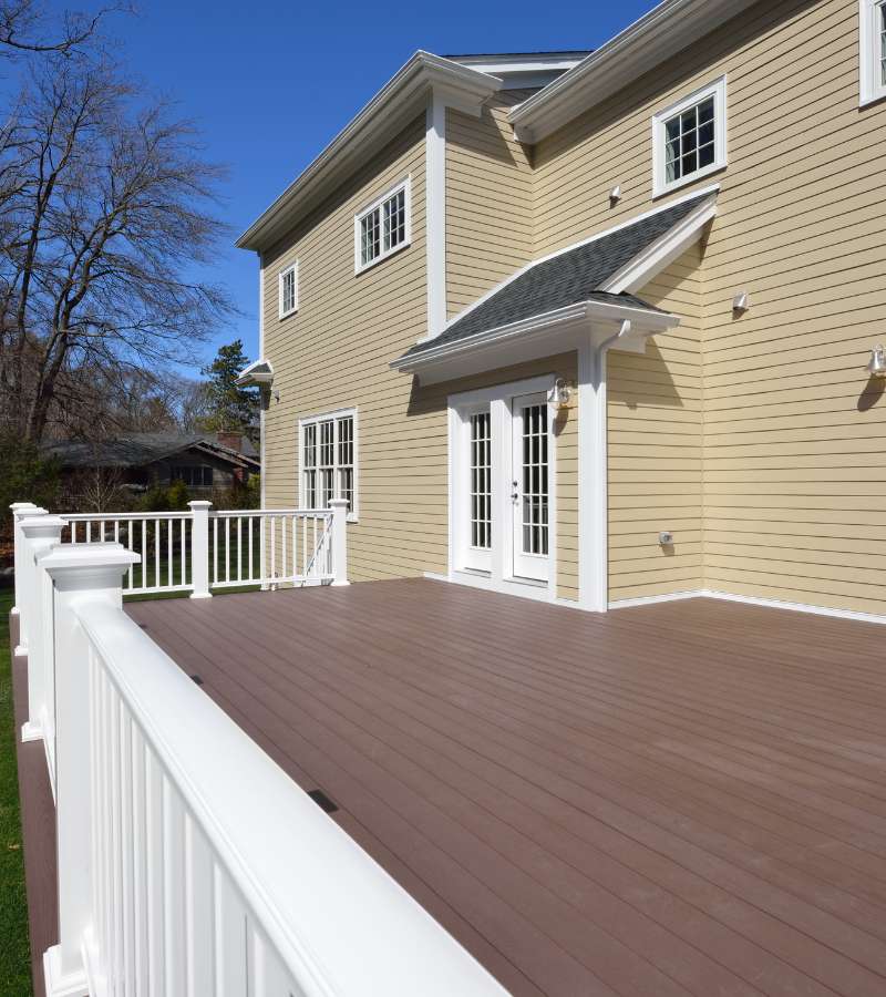 This is an image of deck installed on a site in Southern NH.